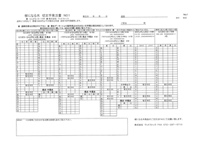 樹になる木シリーズ注文書（PDF：4枚）